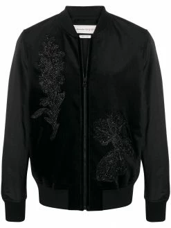 Alexander McQueen sequin-embellished floral bomber