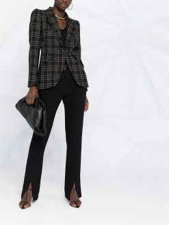 Alexander McQueen check-print fitted blazer