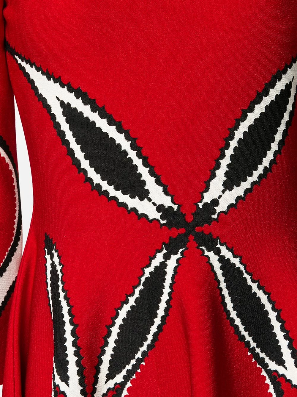 Alexander McQueen V neck flared dress 5 Alexander McQueen V-neck flared dress