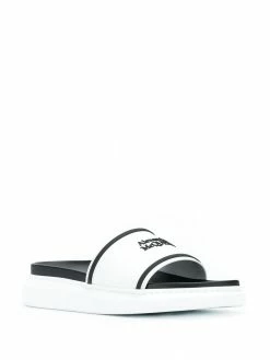 Alexander McQueen logo print sliders