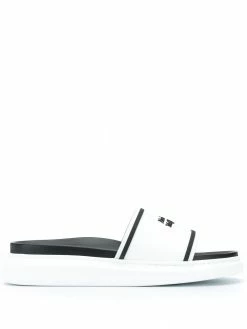 Alexander McQueen logo print sliders