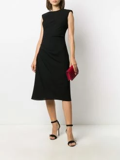 Alexander McQueen side stripe short-sleeve midi dress