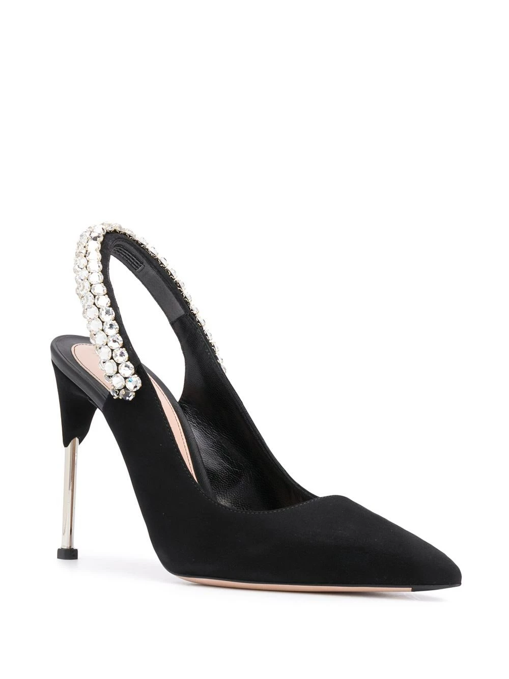 Alexander McQueen Crystal embellished slingback pumps 2 Alexander McQueen crystal-embellished slingback pumps