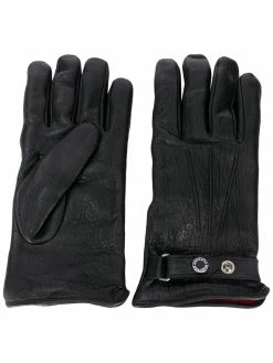 Alexander McQueen press-stud strap leather gloves
