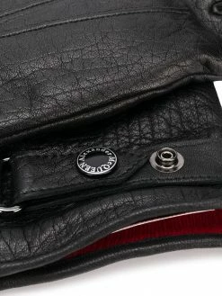 Alexander McQueen press-stud strap leather gloves
