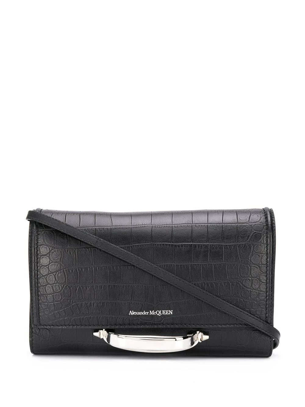 Alexander McQueen Crocodile effect clutch bag 1 Alexander McQueen crocodile-effect clutch bag