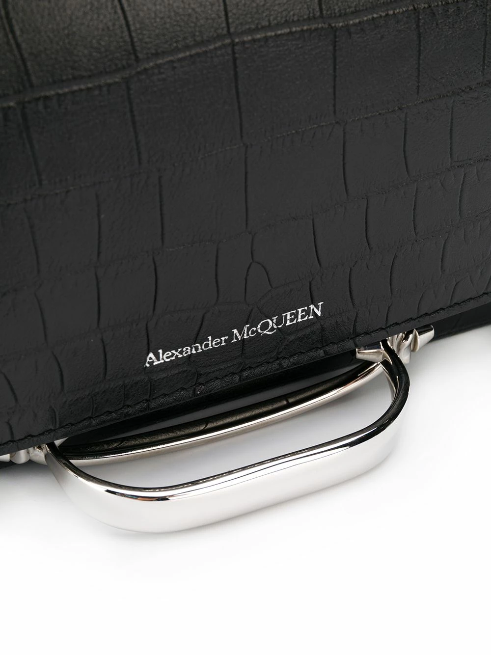 Alexander McQueen Crocodile effect clutch bag 4 Alexander McQueen crocodile-effect clutch bag
