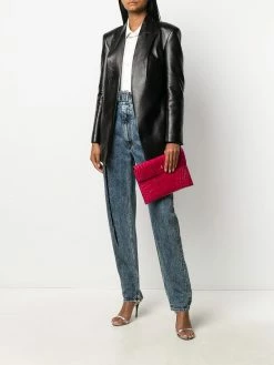 Alexander McQueen crocodile-effect skull clutch bag