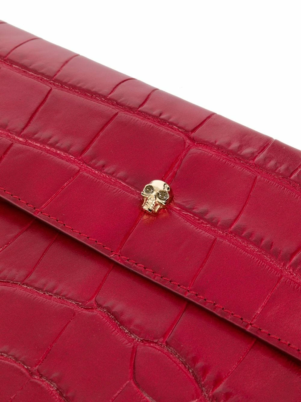 Alexander McQueen Crocodile effect skull clutch bag 4 Alexander McQueen crocodile-effect skull clutch bag