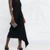 Alexander McQueen asymmetric draped midi dress