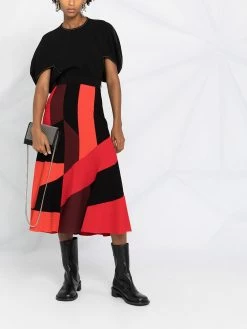 Alexander McQueen panelled mid-length skirt