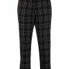 Alexander McQueen checked cropped trousers