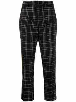 Alexander McQueen checked cropped trousers