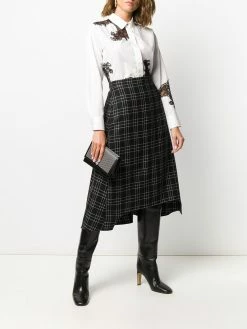 Alexander McQueen checked A-line skirt