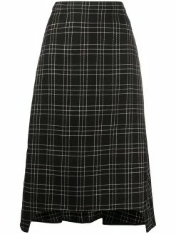 Alexander McQueen checked A-line skirt