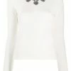 Alexander McQueen crystal-embellished crew neck jumper