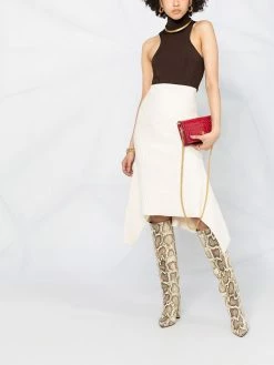 Alexander McQueen asymmetric knitted skirt