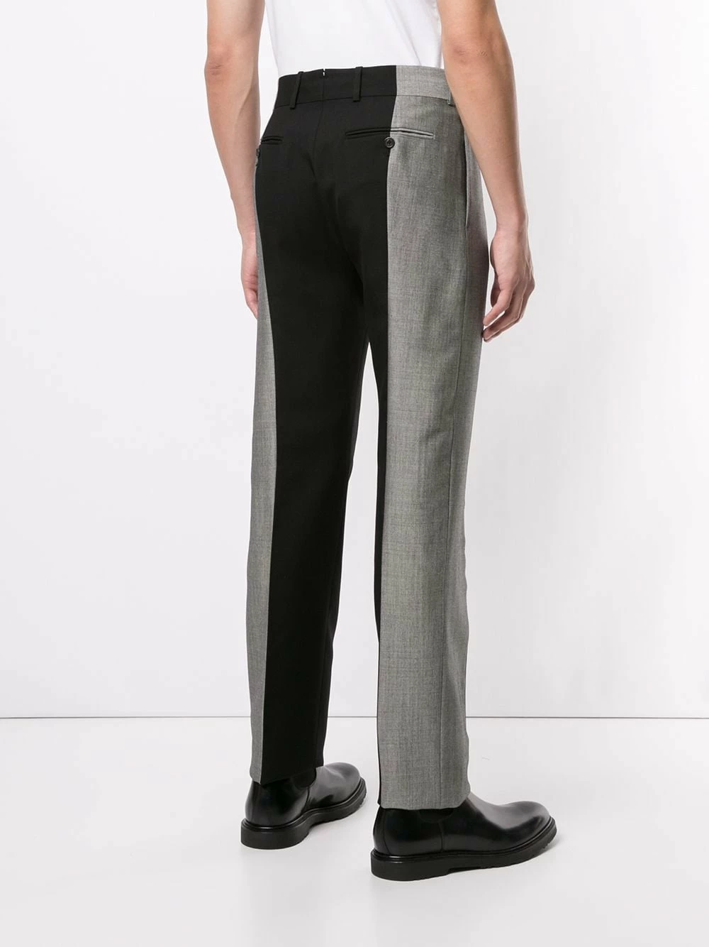 Alexander McQueen Two tone wool tailored trousers 4 Alexander McQueen two-tone wool tailored trousers