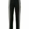 Alexander McQueen two-tone wool tailored trousers