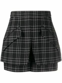 Alexander McQueen high-rise checked shorts