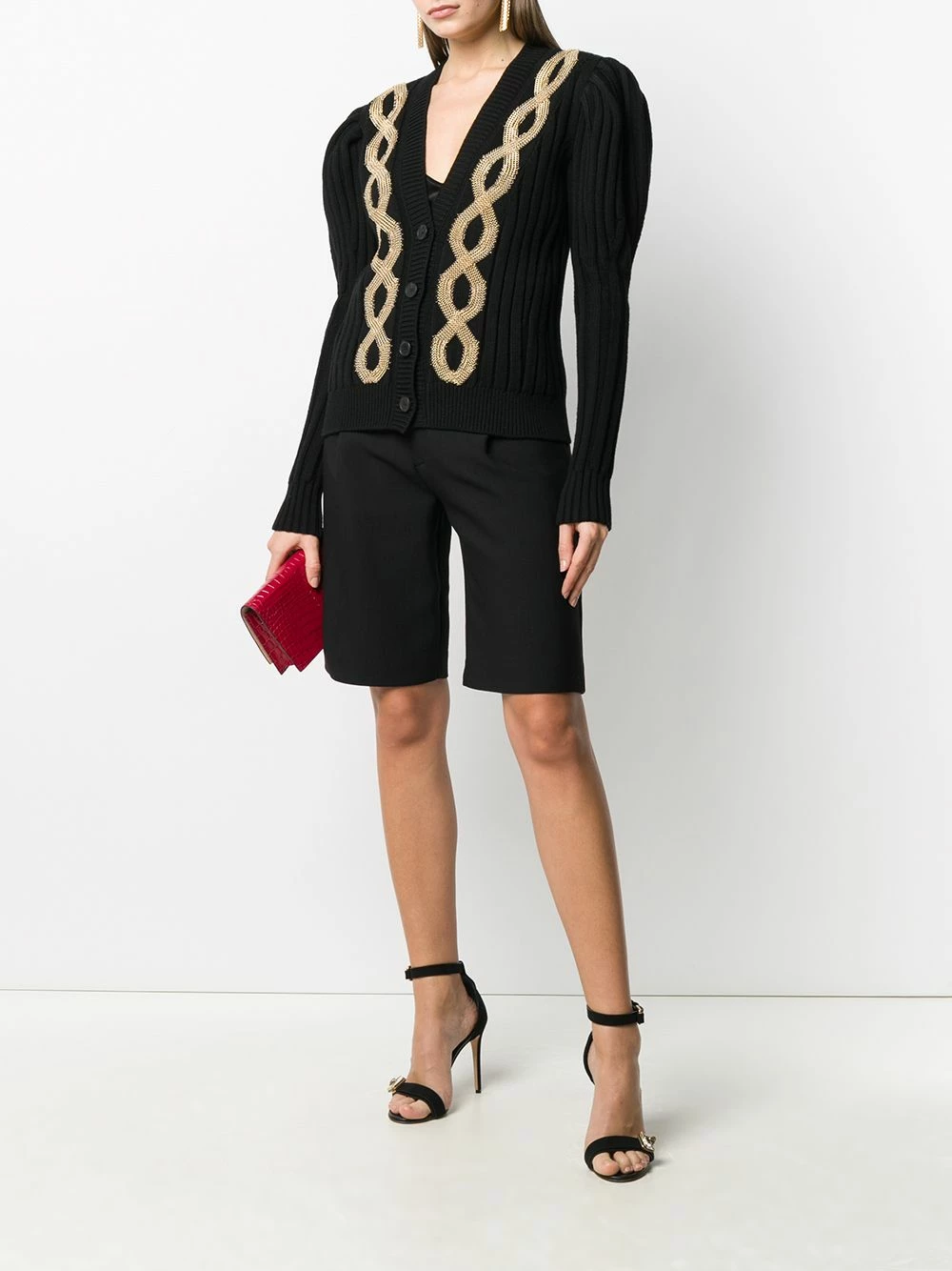 Alexander McQueen Embellished knitted cardigan 2 Alexander McQueen embellished knitted cardigan