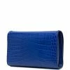 Alexander McQueen croc-effect handle-detail clutch bag
