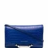 Alexander McQueen croc-effect handle-detail clutch bag