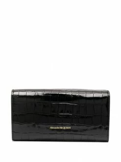 Alexander McQueen skull-embellished continental wallet