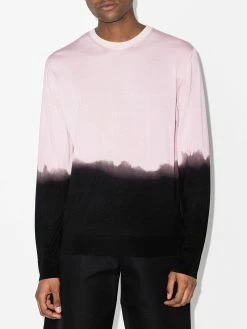 Alexander McQueen dip-dye crew-neck jumper
