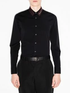 Alexander McQueen long-sleeved logo tape shirt