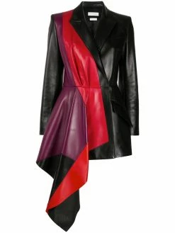 Alexander McQueen contrasting panel draped jacket