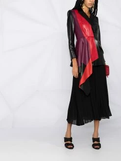 Alexander McQueen contrasting panel draped jacket