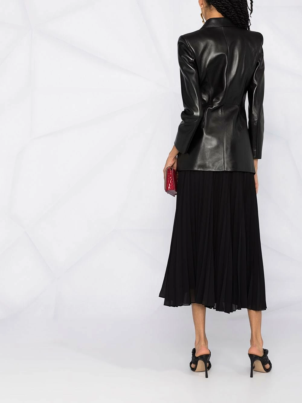 Alexander McQueen Contrasting panel draped jacket 4 Alexander McQueen contrasting panel draped jacket