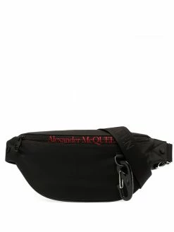 Alexander McQueen Harness logo-print belt bag