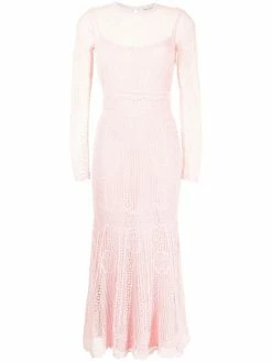 Alexander McQueen crocheted lace midi dress
