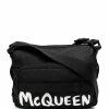 Alexander McQueen zipped logo-print shoulder bag