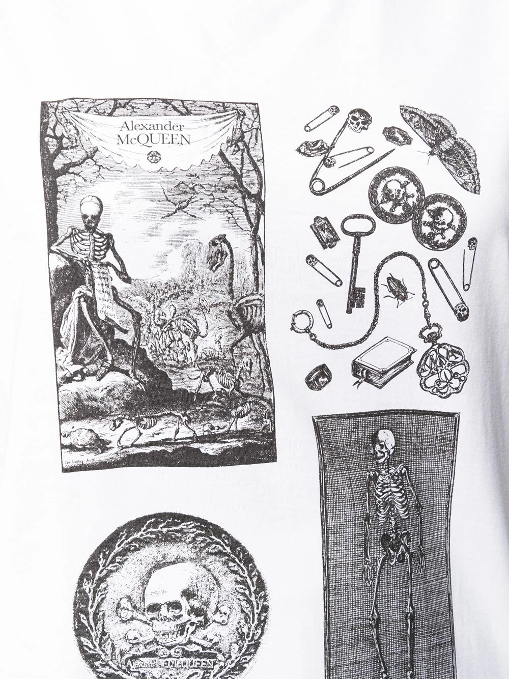Alexander McQueen Skeleton print T shirt 5 Alexander McQueen skeleton print T-shirt