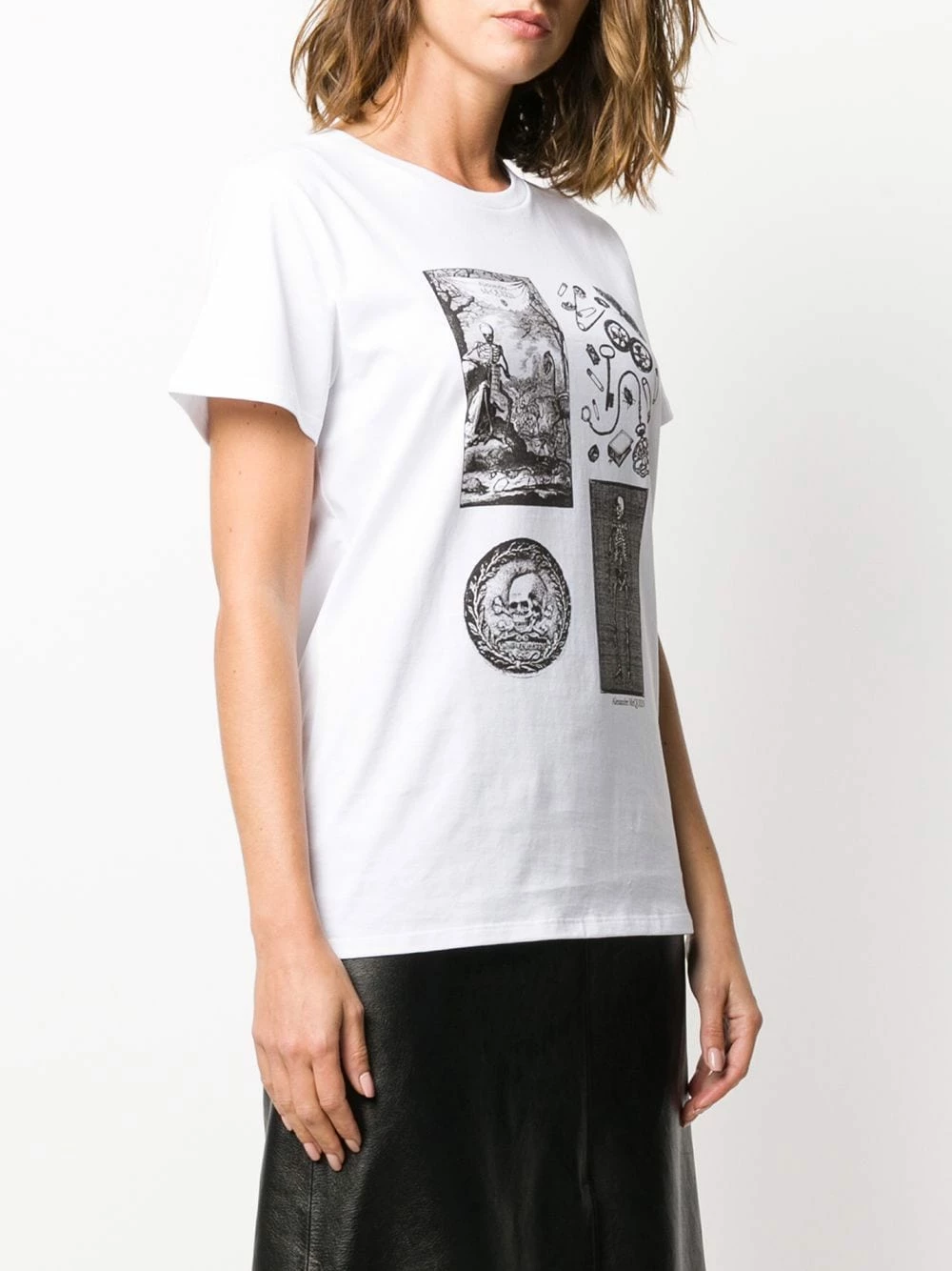 Alexander McQueen Skeleton print T shirt 3 Alexander McQueen skeleton print T-shirt