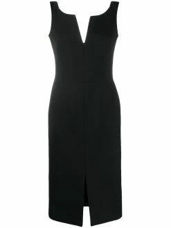 Alexander McQueen slot neckline midi dress