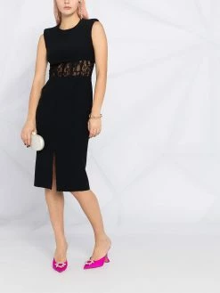 Alexander McQueen lace-detail fitted dress