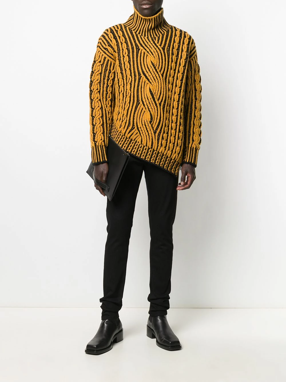 Alexander McQueen Zip detail cable knit jumper 2 Alexander McQueen zip-detail cable knit jumper