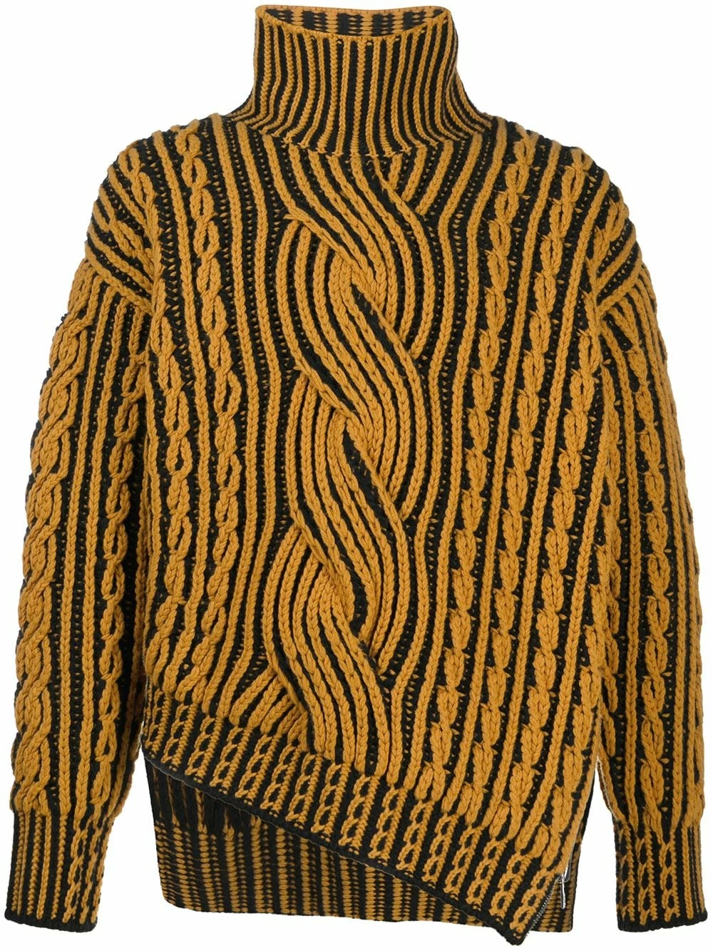Alexander McQueen Zip detail cable knit jumper 1 Alexander McQueen zip-detail cable knit jumper