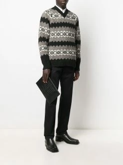 Alexander McQueen embossed zip pouch bag