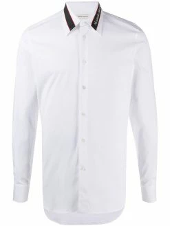 Alexander McQueen logo-tape tailored shirt