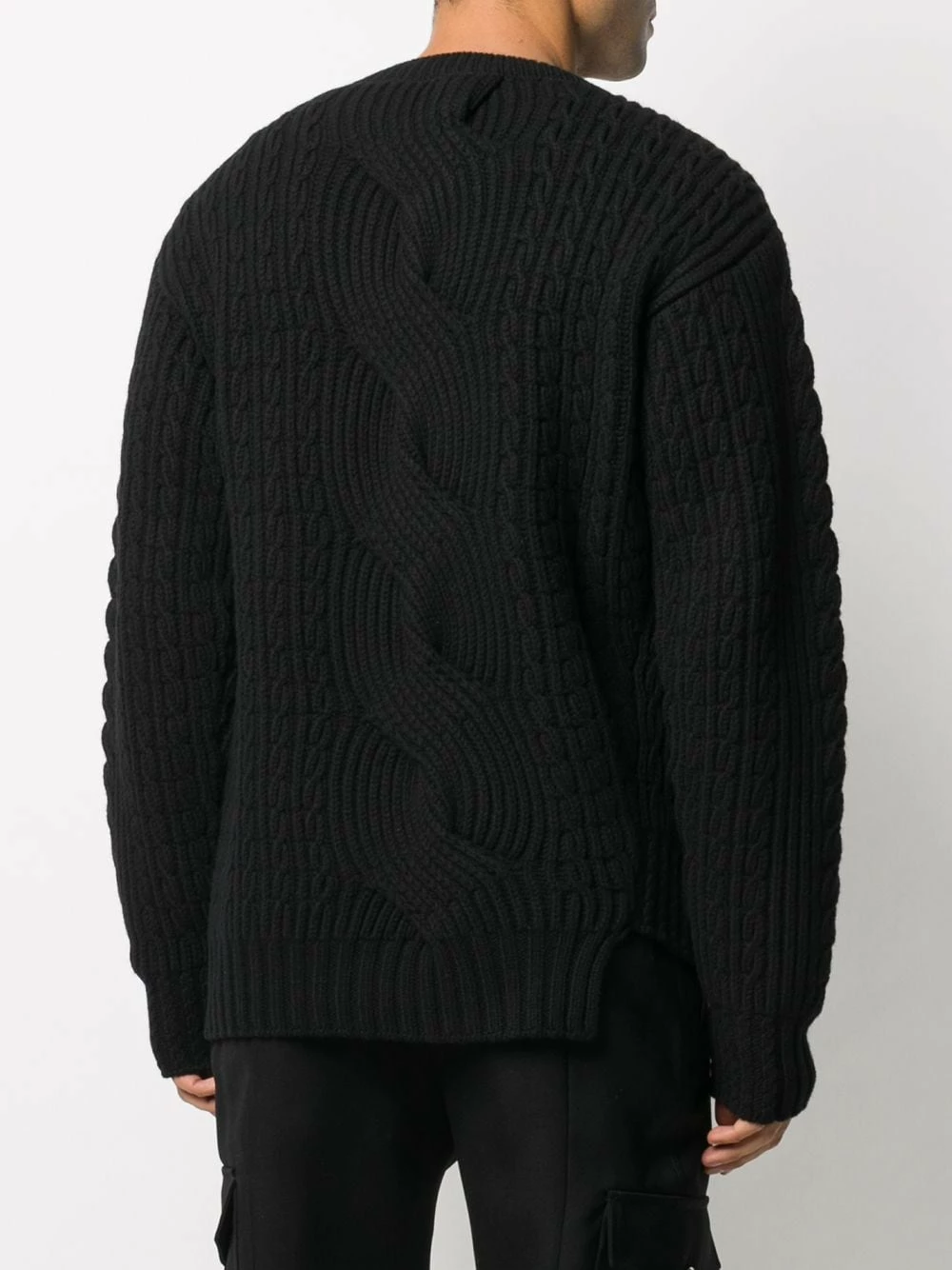 Alexander McQueen Asymmetric cable knit jumper 4 Alexander McQueen asymmetric cable-knit jumper