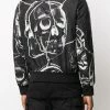 Alexander McQueen skull print zipped shirt jacket