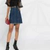 Alexander McQueen panelled denim mini skirt