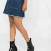 Alexander McQueen panelled denim mini skirt