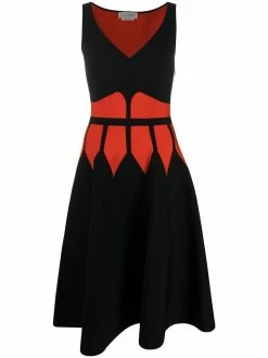 Alexander McQueen colour block knitted dress
