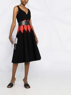 Alexander McQueen colour block knitted dress